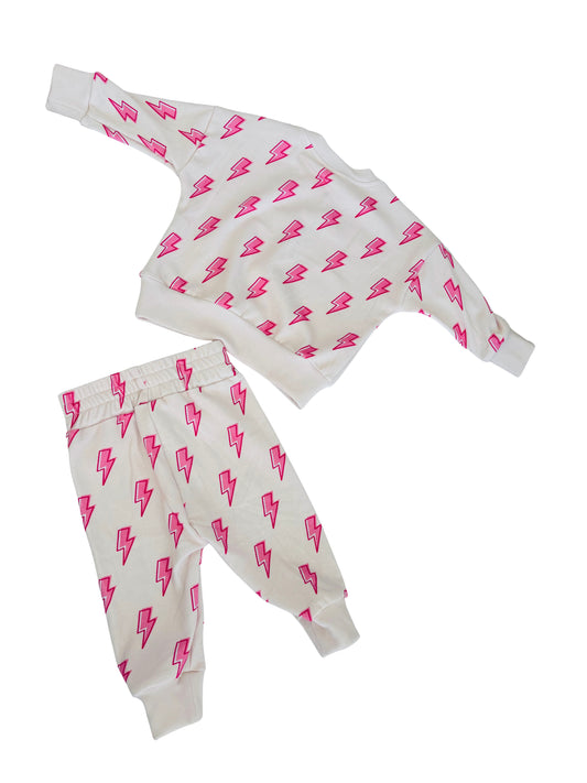 Hot Pink Lightening Bolts