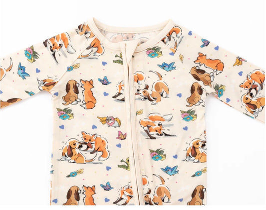 Foxes + Puppies Bamboo Sleeper
