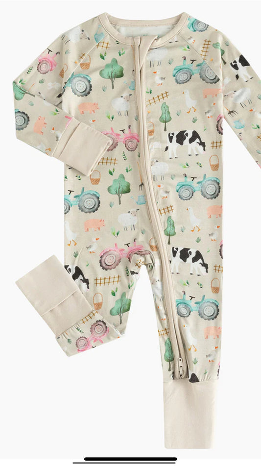 Baby Farmyard Bamboo Sleeper