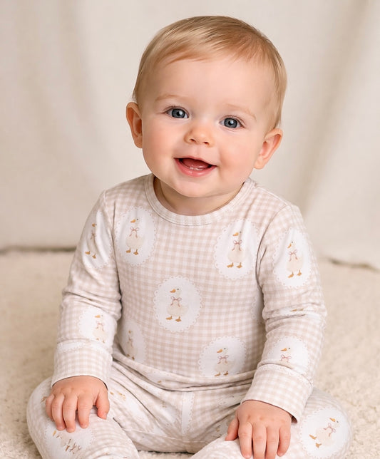 Gingham & Goose Bamboo Pajama Set