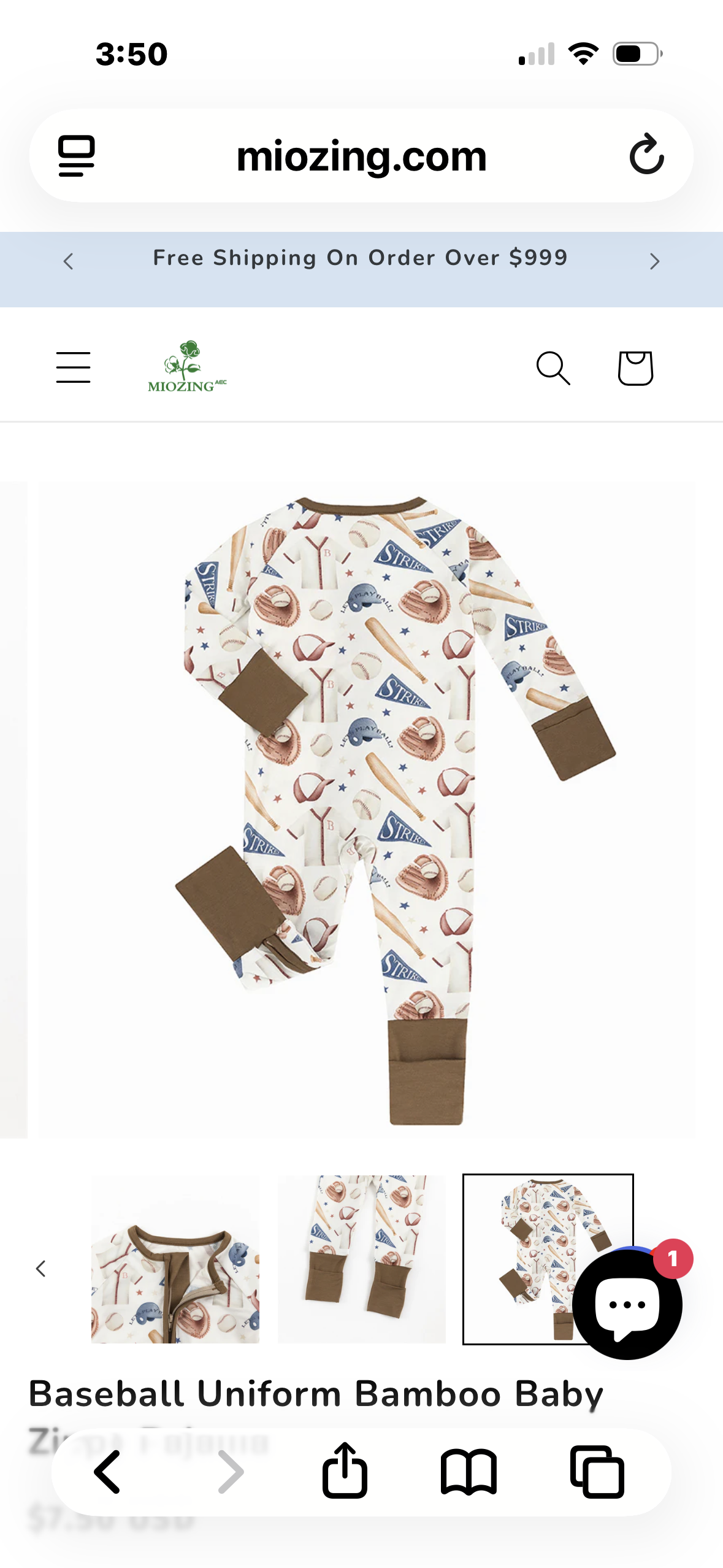 Baseball Team Bamboo Sleeper