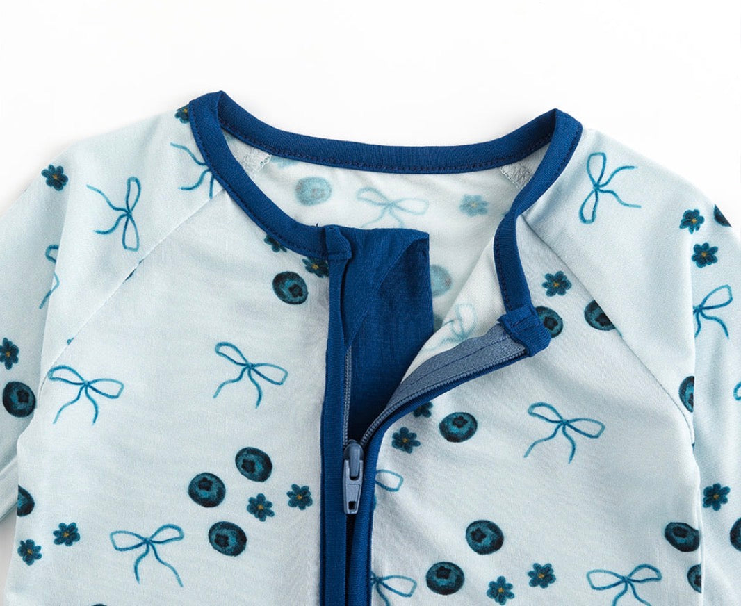 Blueberries & Bows Bamboo Sleeper