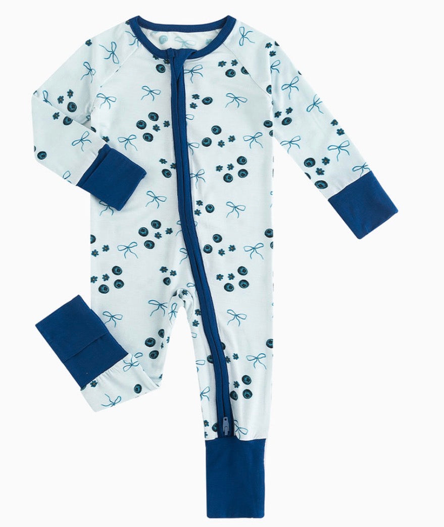 Blueberries & Bows Bamboo Sleeper