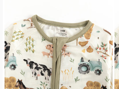 Farm Yard Sage Bamboo Sleeper