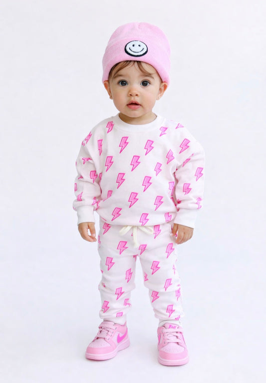 Hot Pink Lightening Bolts